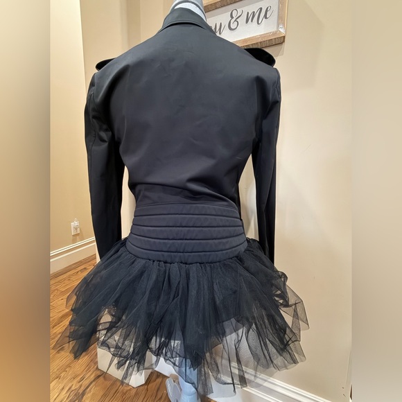 Moschino Couture Black Tulle Biker Jacket - Picture 3 of 8